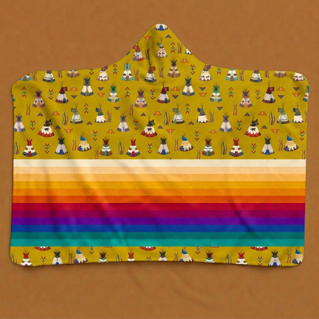 Camp Lodges Hooded Blanket