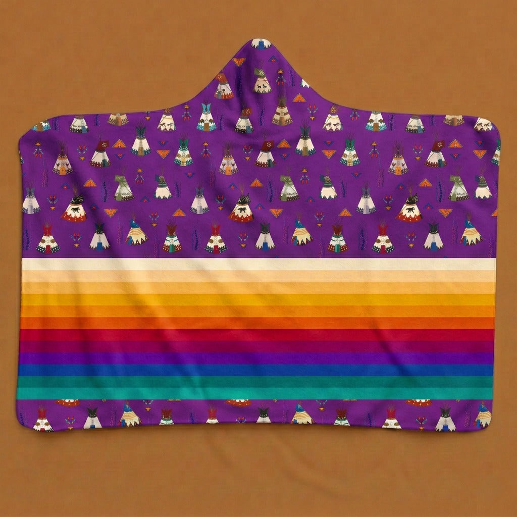Camp Lodges Hooded Blanket