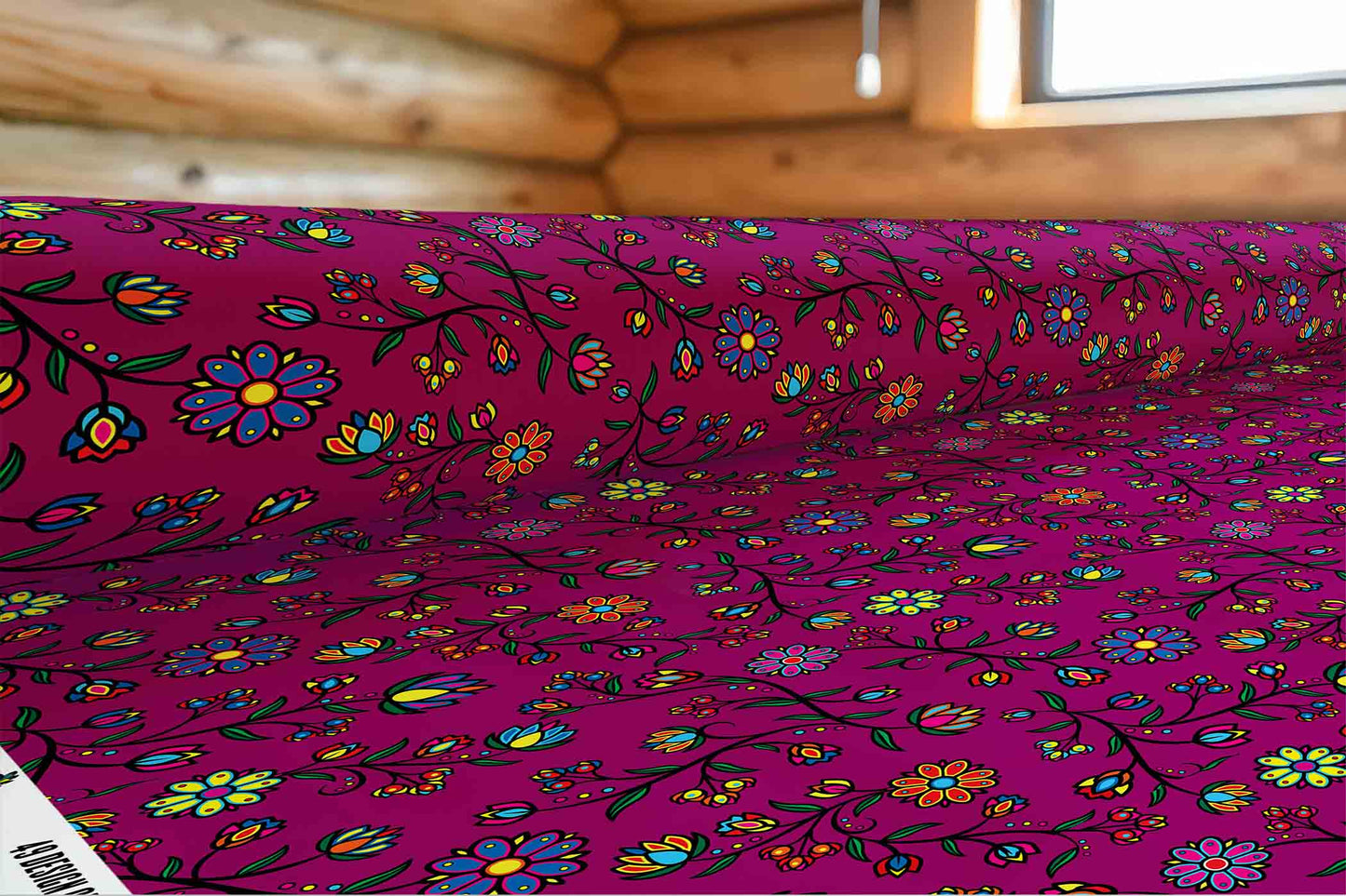 Cosmic Whisper Berry Paint Fabric