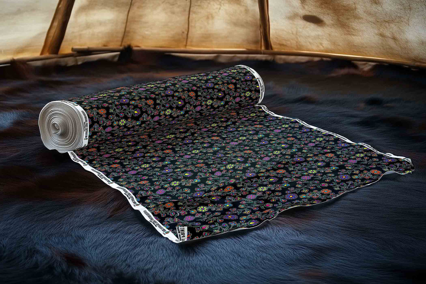 Cosmic Whisper Black Fabric