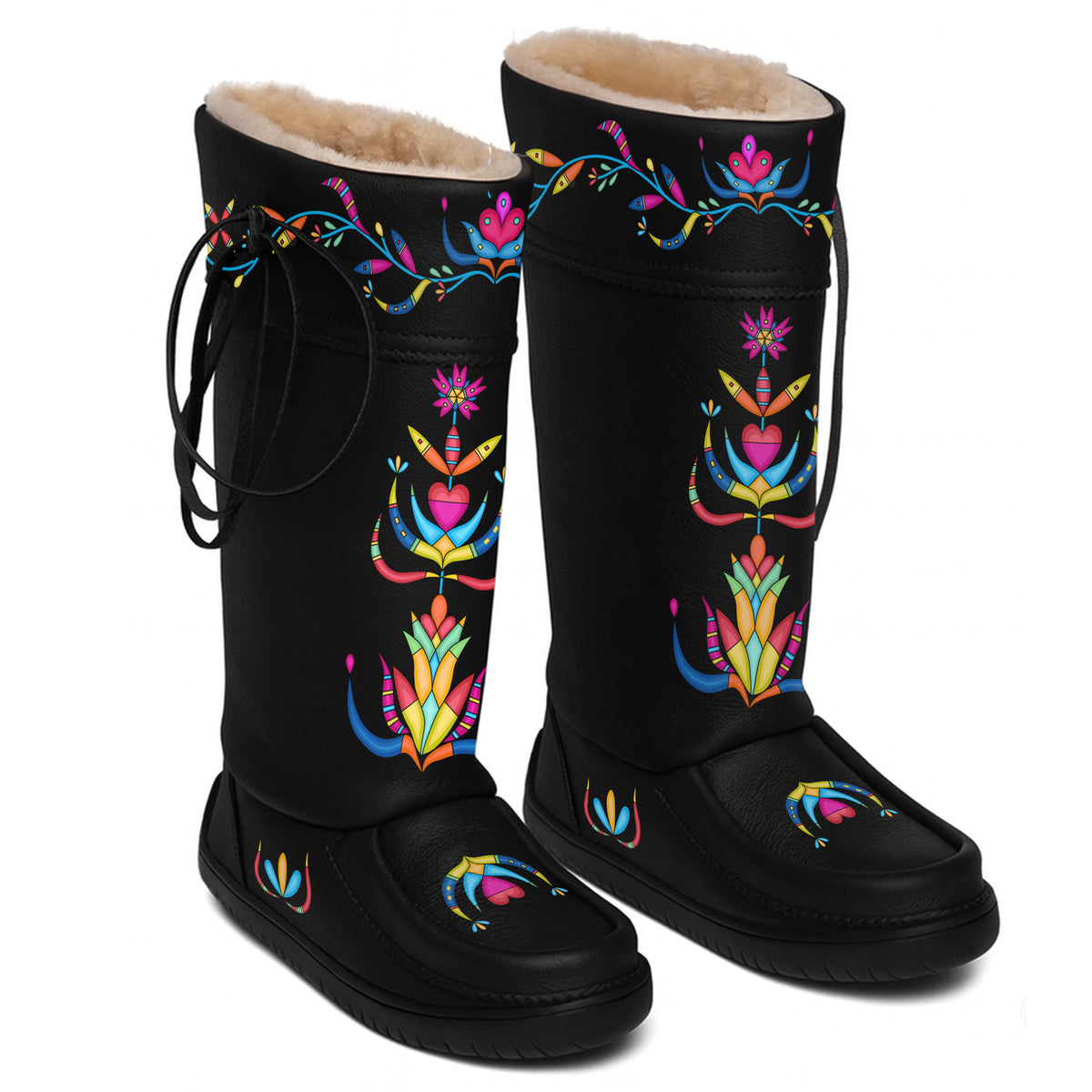 Cradle Creek Radiance Black Real Leather MoccaLux