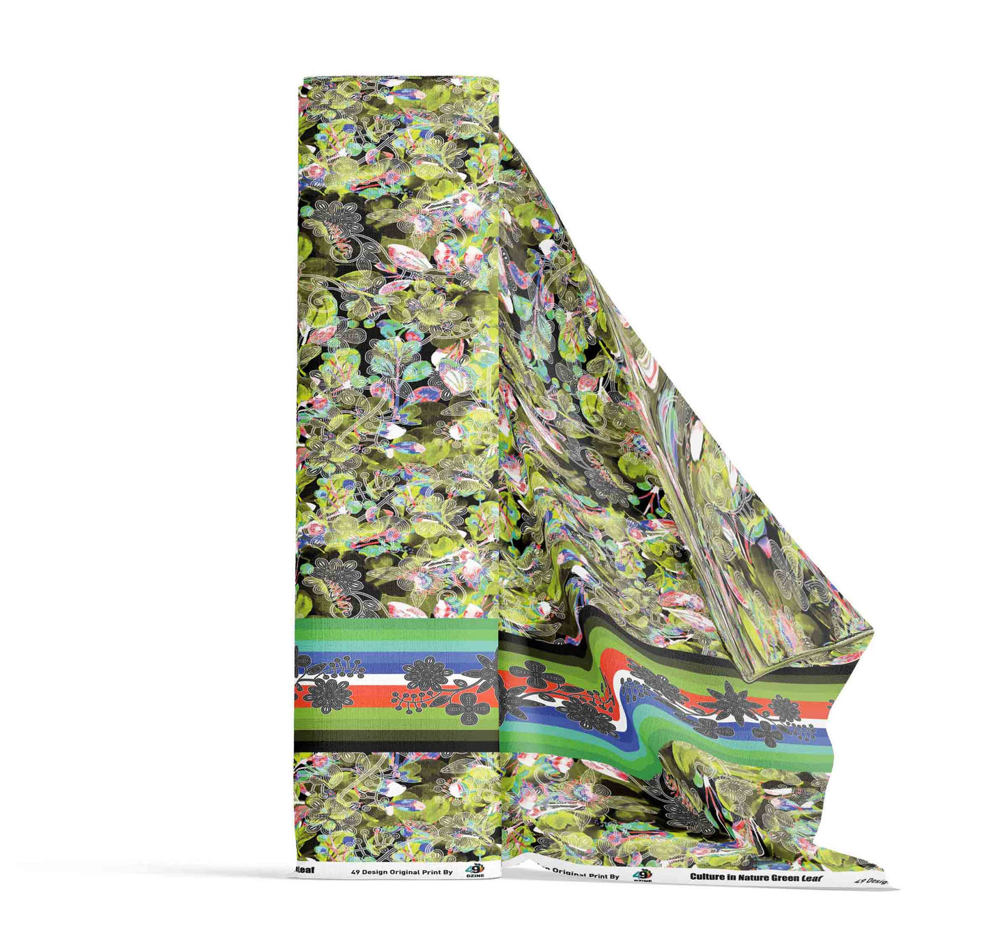 Culture in Nature Green Leaf Fabric