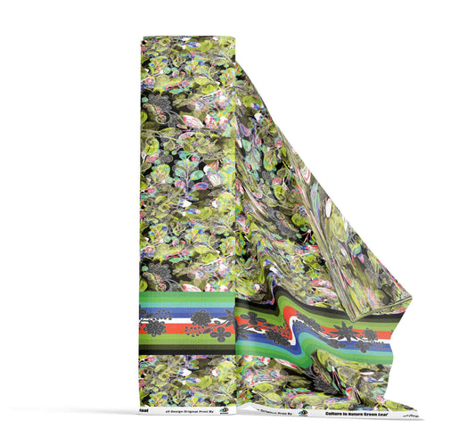 Culture in Nature Green Leaf Fabric