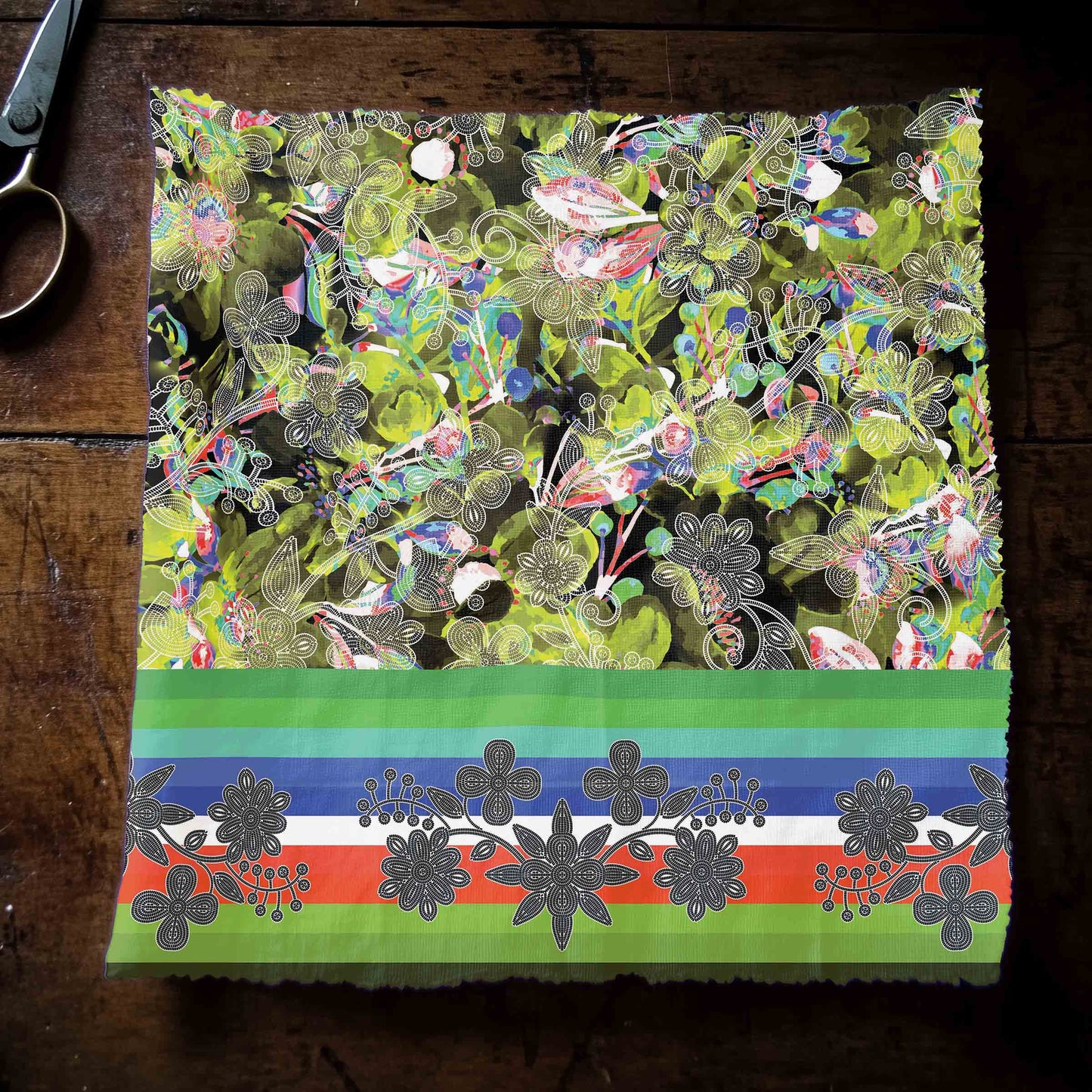 Culture in Nature Green Leaf Fabric