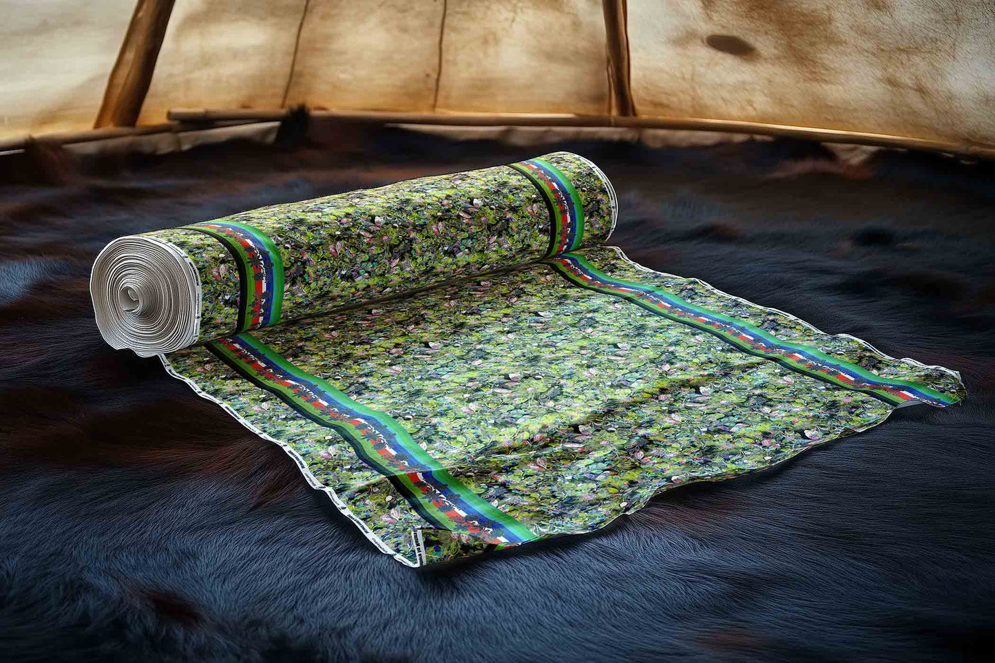 Culture in Nature Green Leaf Fabric