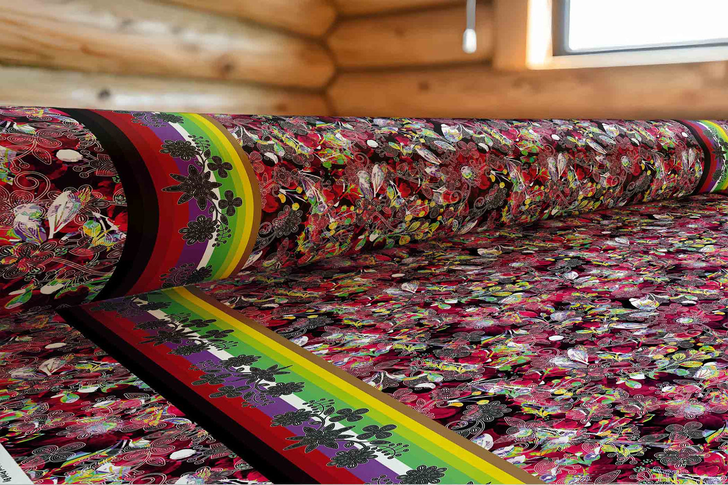 Culture in Nature Maroon Fabric