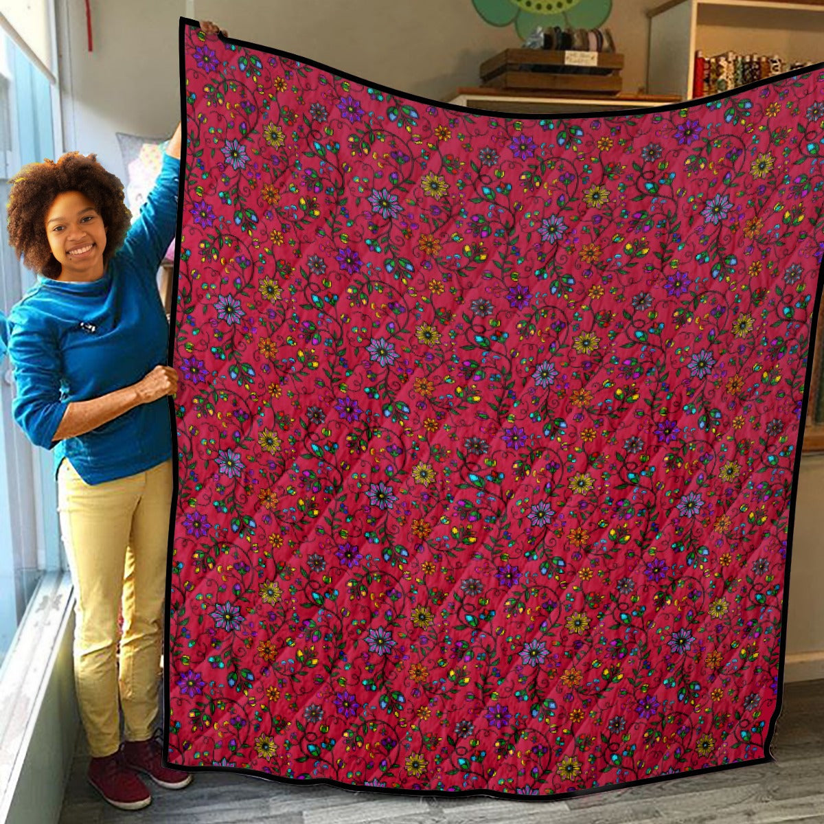 Prairie Paintbrush Passion Berry Lightweight Quilt