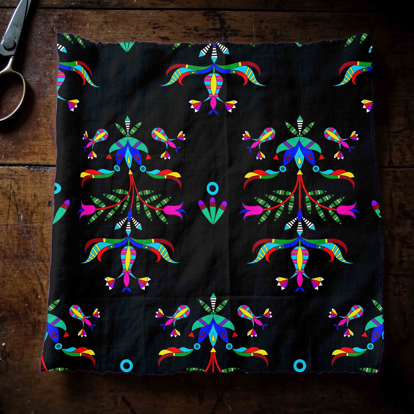 Dakota Damask Black Fabric