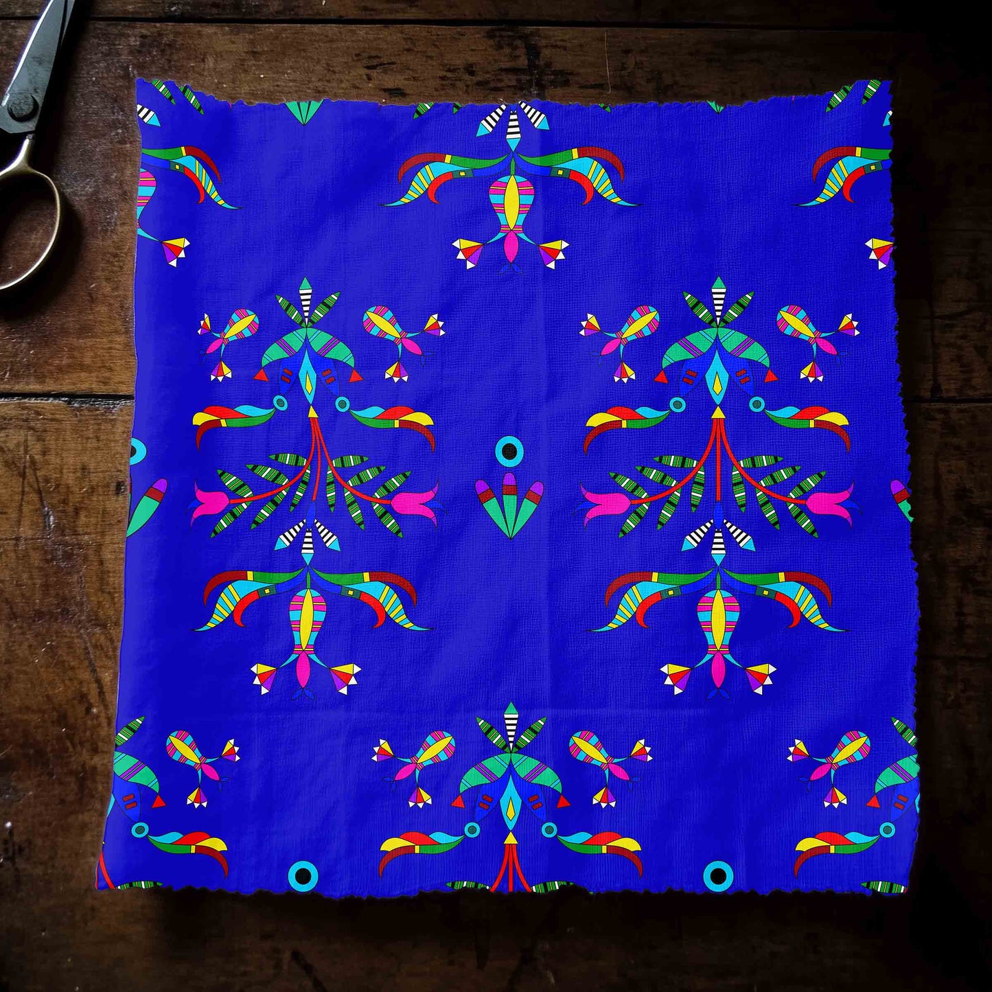 Dakota Damask Blue Fabric