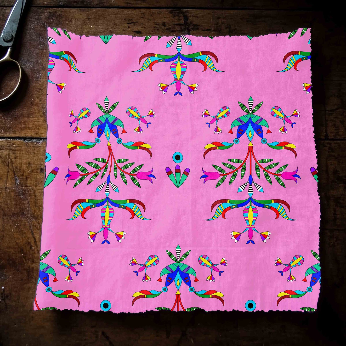 Dakota Damask Cheyenne Pink Fabric