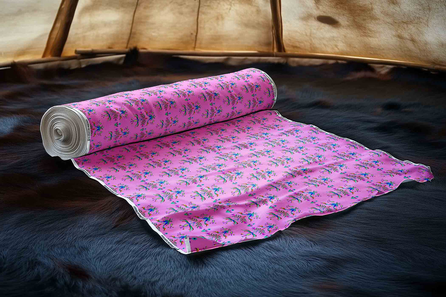 Dakota Damask Cheyenne Pink Fabric