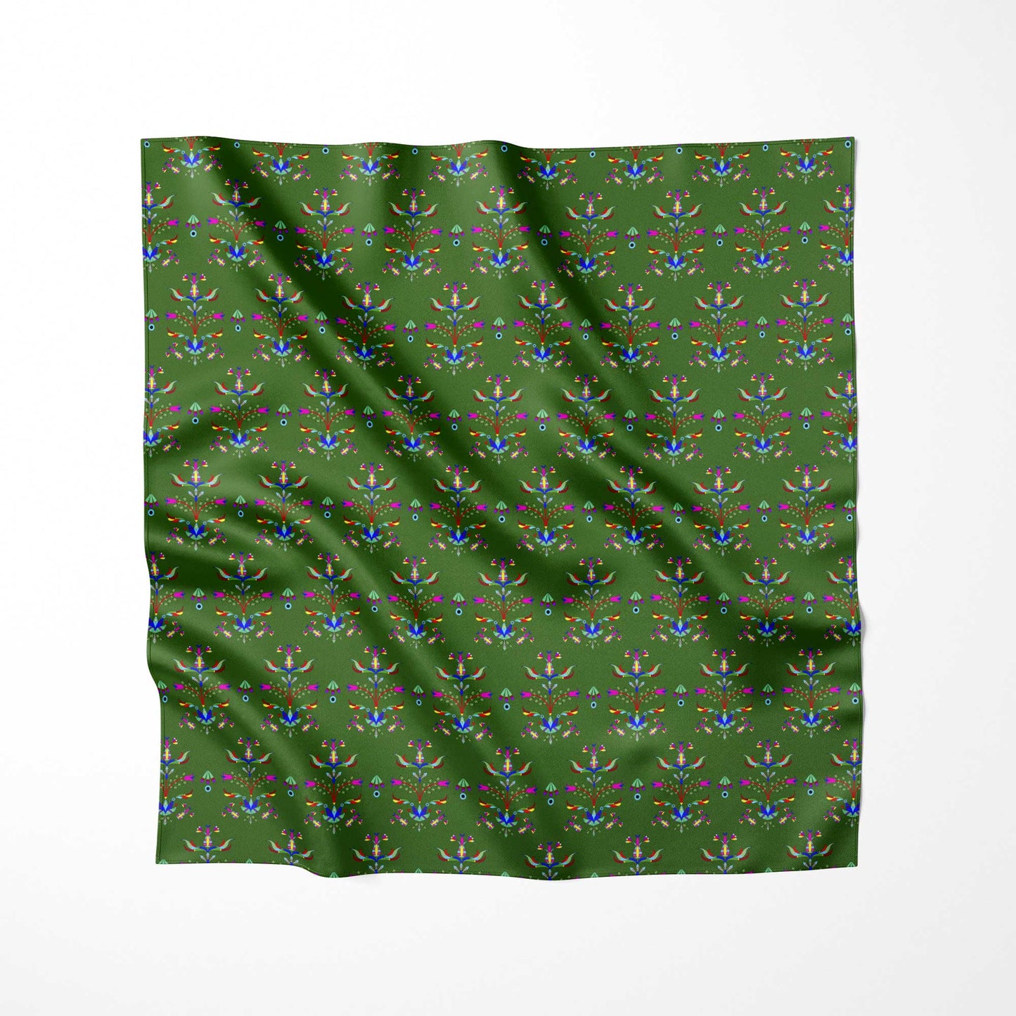 Dakota Damask Green Fabric