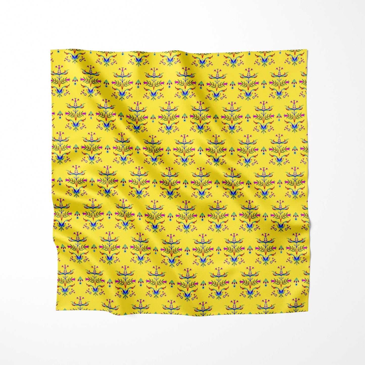 Dakota Damask Yellow Fabric