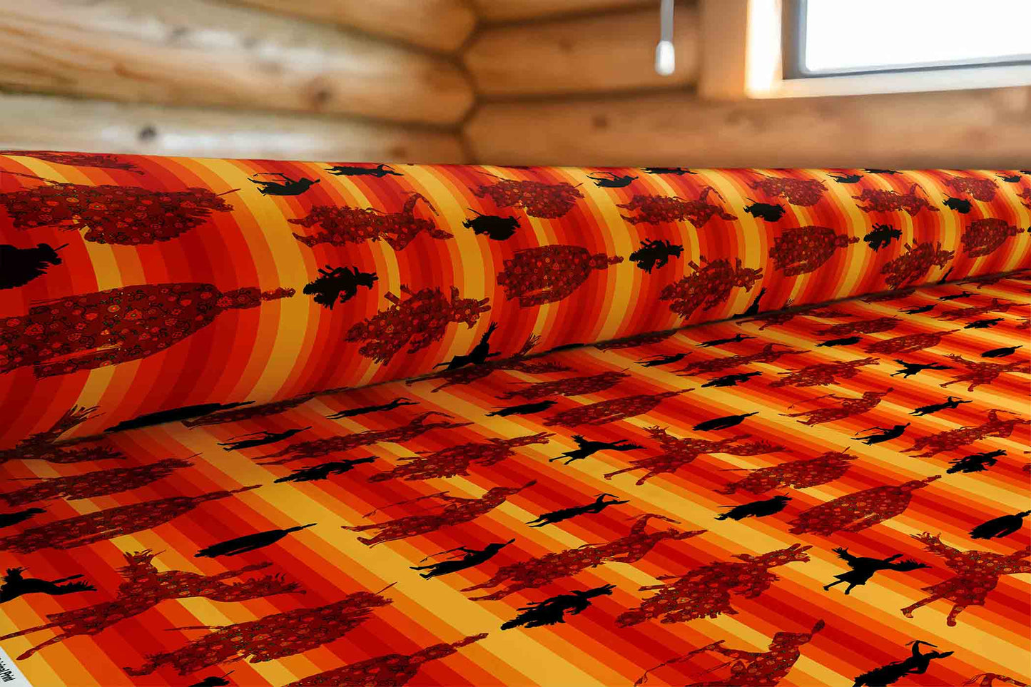 Dancers Brown Fabric