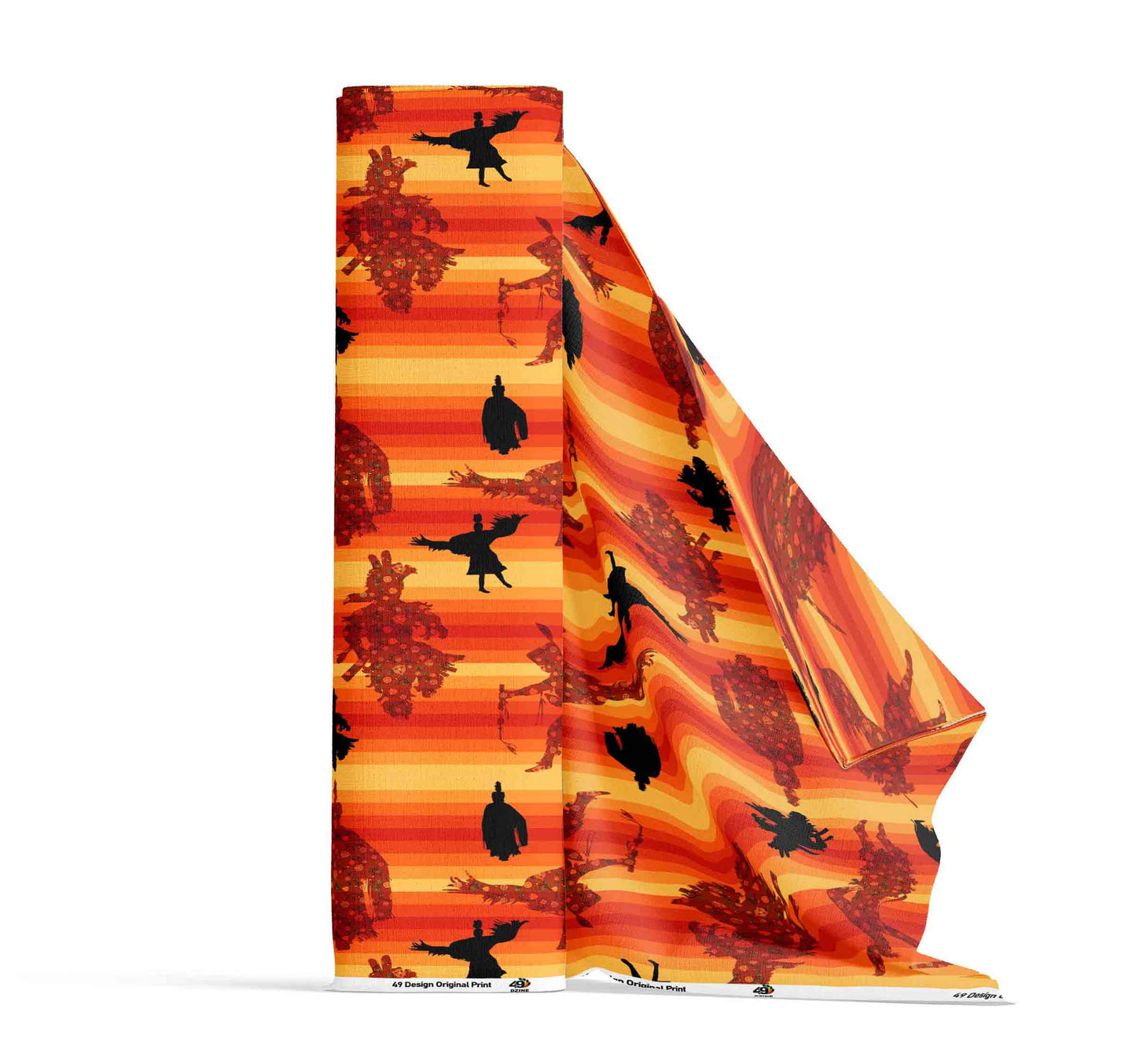 Dancers Brown Fabric