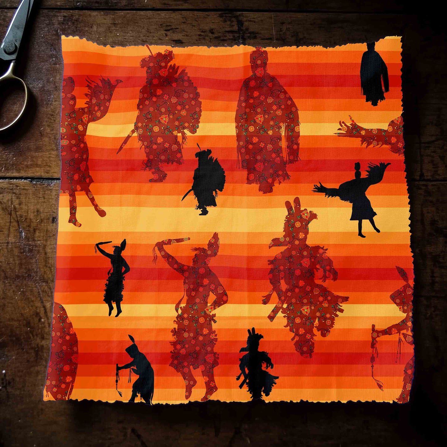 Dancers Brown Fabric