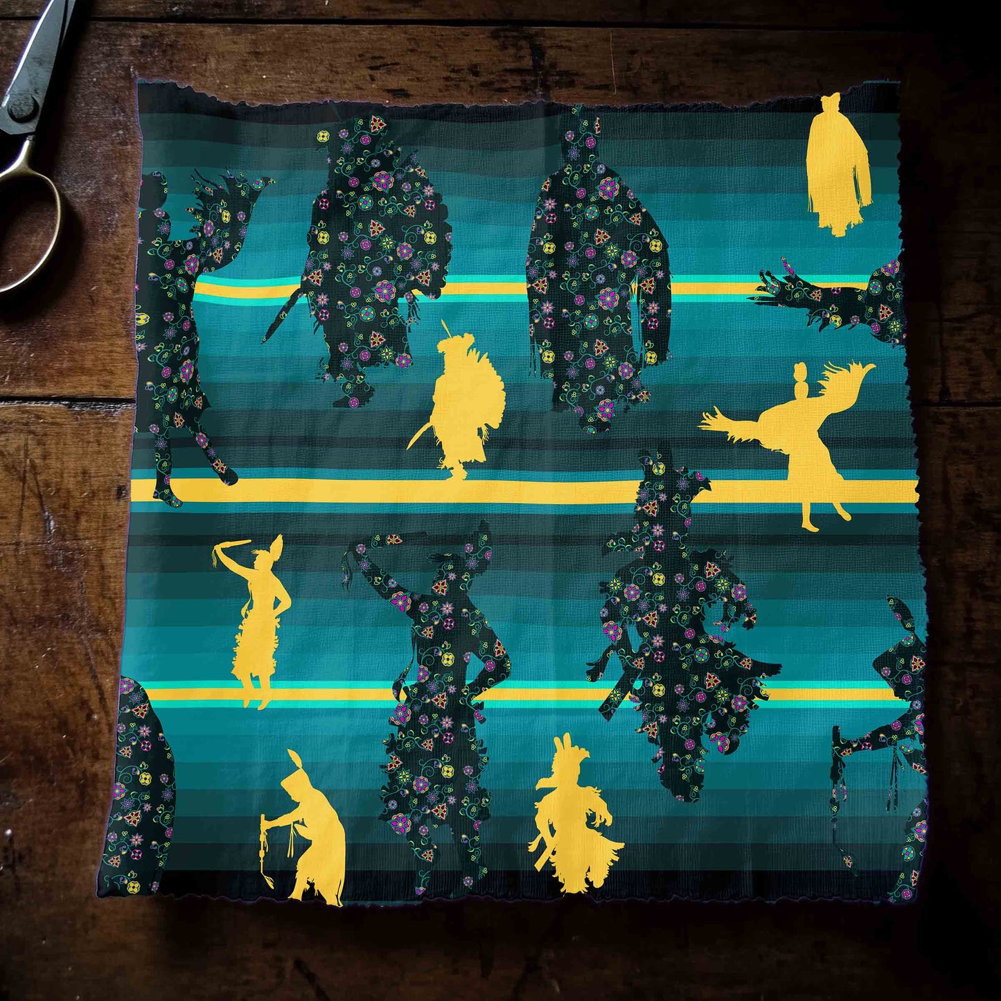 Dancers Inspire Green Fabric