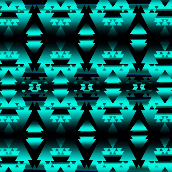 Dark Teal Winter Camp Fabric