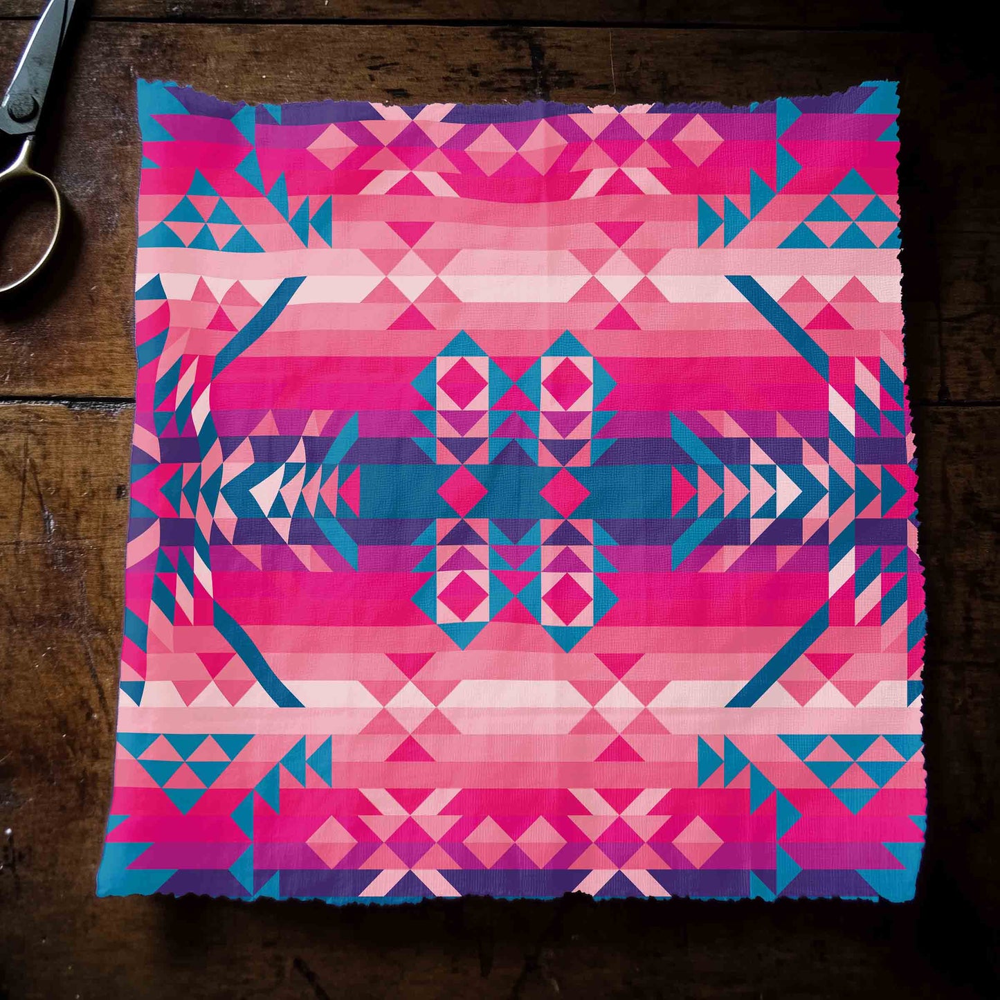 Desert Geo Blue Fabric