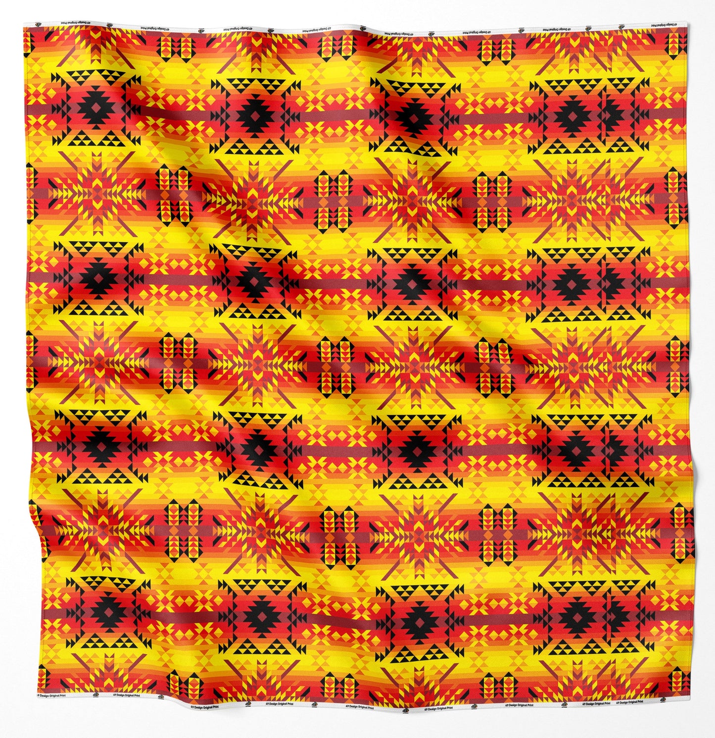 Desert Geo Yellow Red Fabric