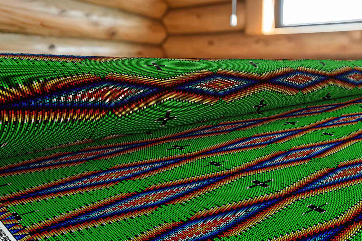 Diamond in the Bluff Lime Fabric