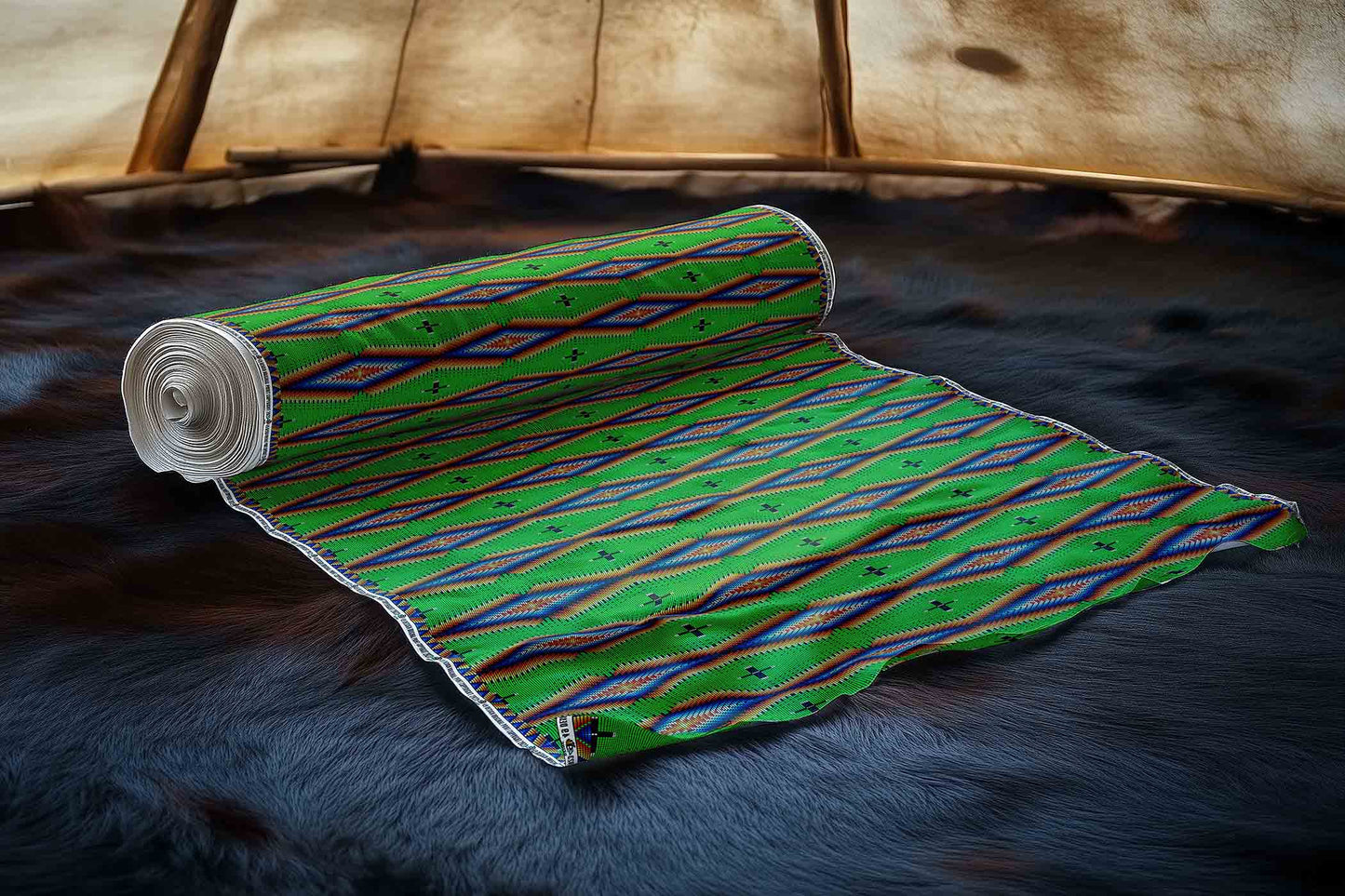 Diamond in the Bluff Lime Fabric