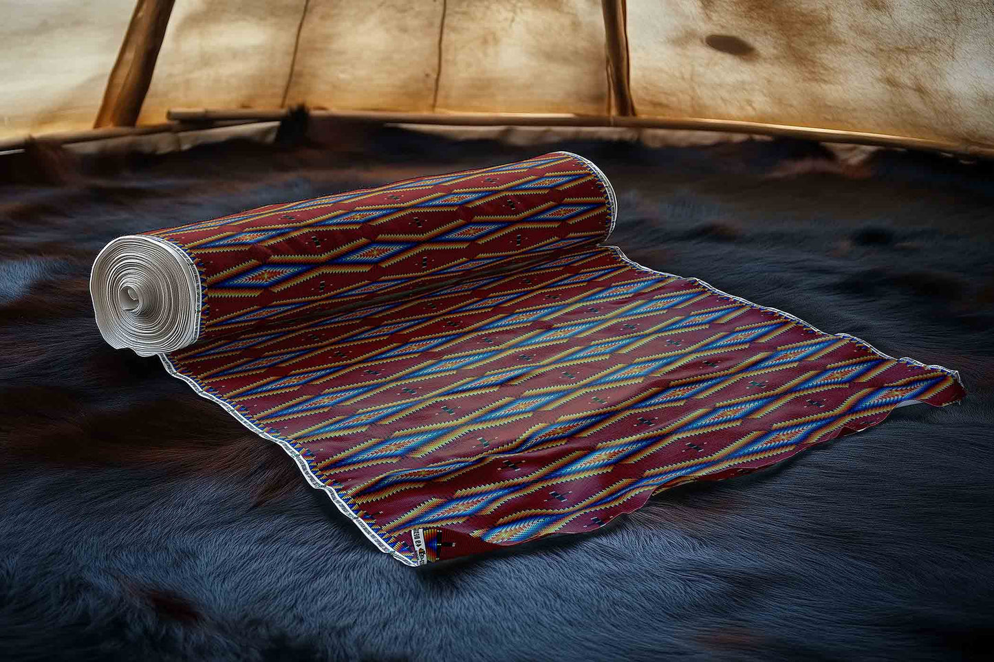 Diamond in the Bluff Red Fabric