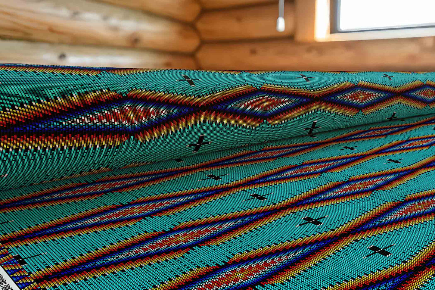 Diamond in the Bluff Turquoise Fabric