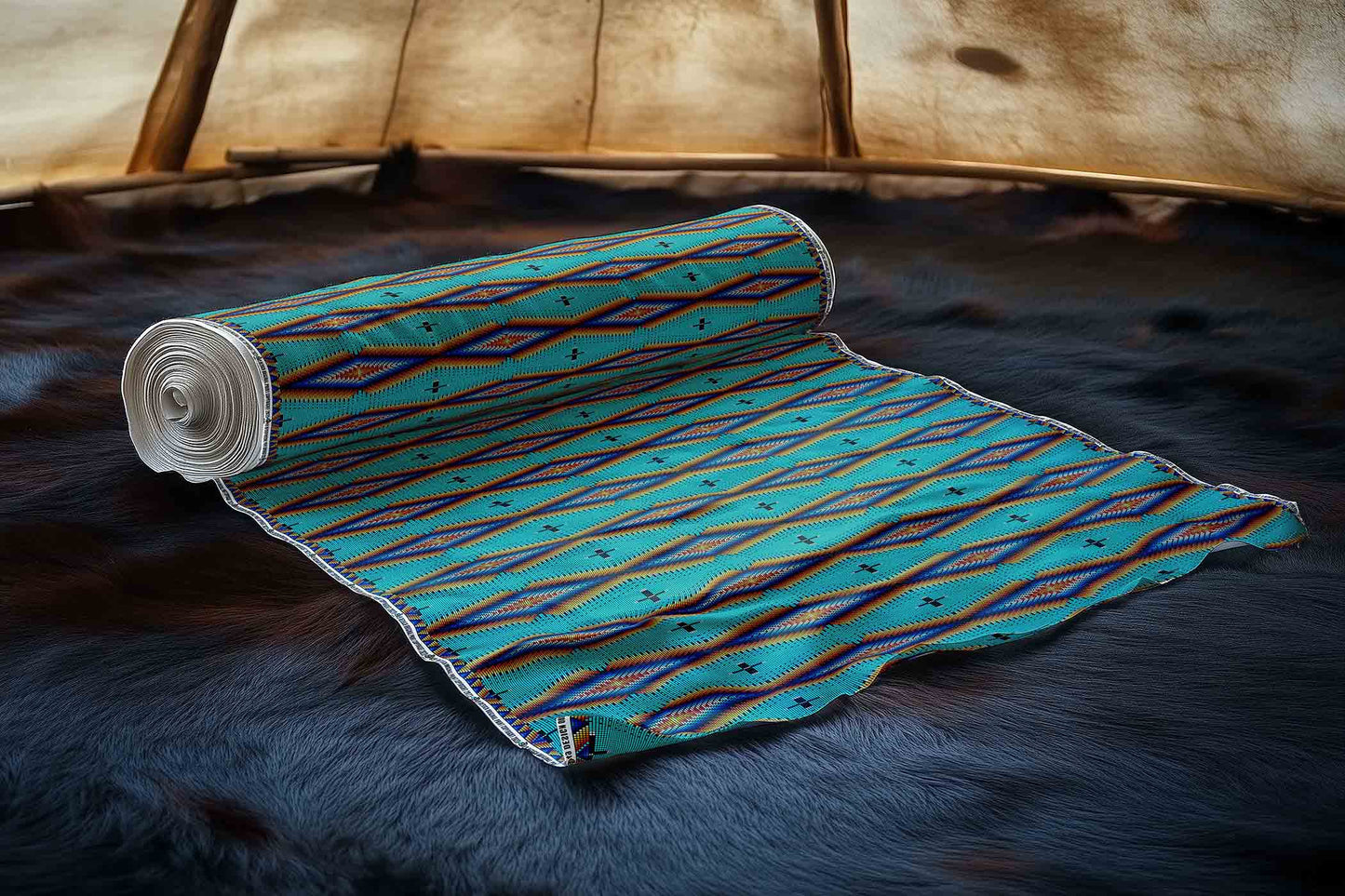 Diamond in the Bluff Turquoise Fabric