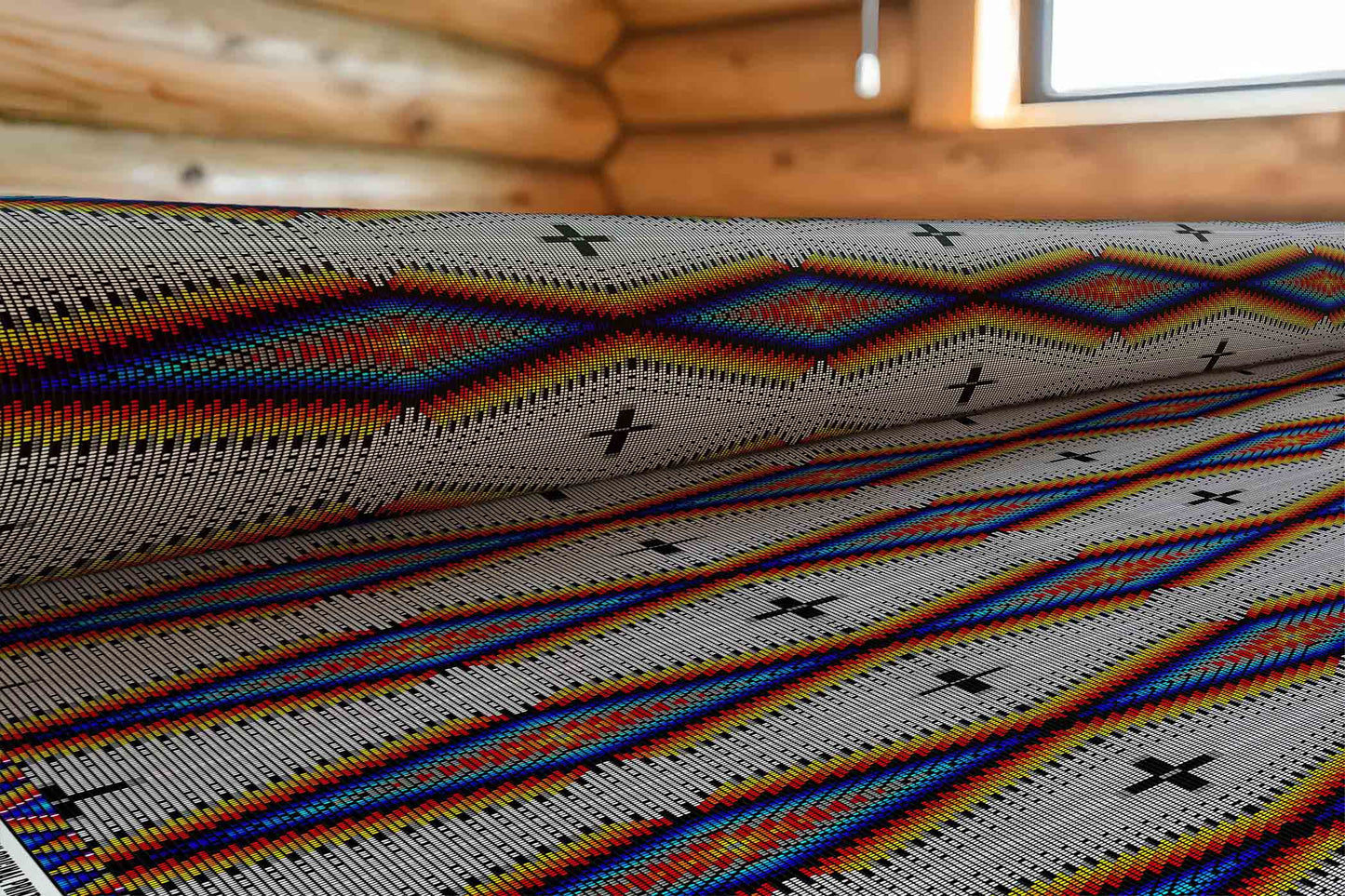 Diamond in the Bluff White Fabric