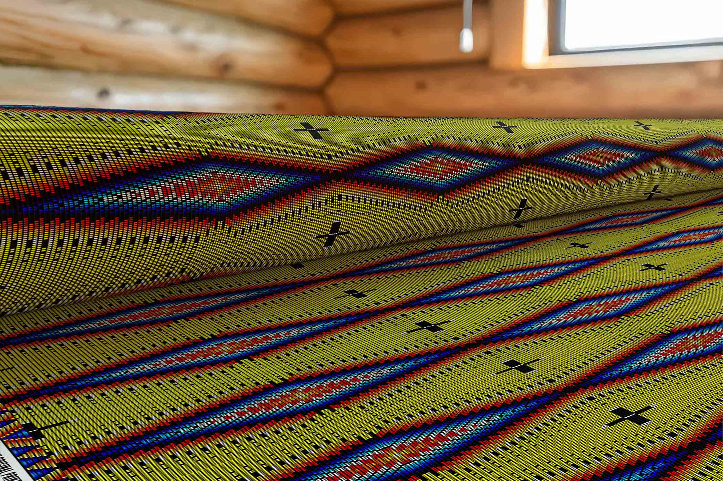 Diamond in the Bluff Yellow Fabric