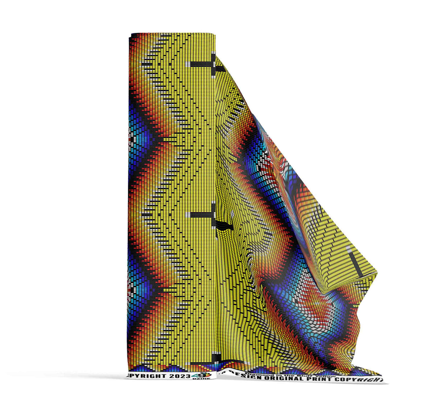 Diamond in the Bluff Yellow Fabric