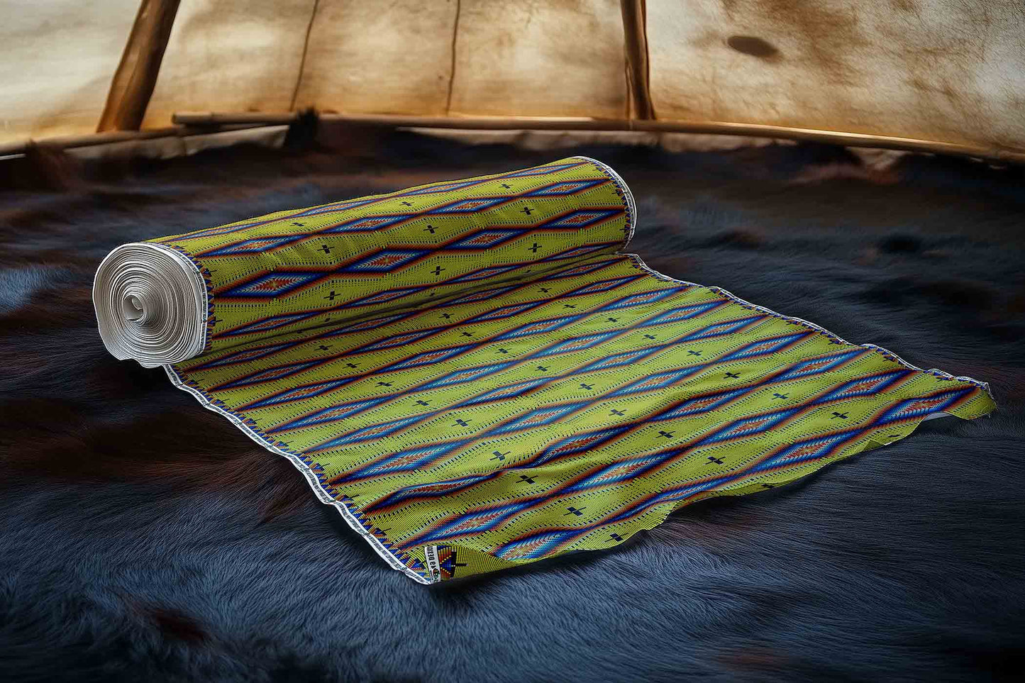 Diamond in the Bluff Yellow Fabric