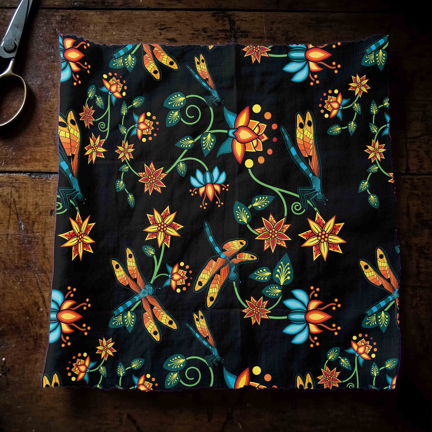 Dragon Lily Noir Fabric
