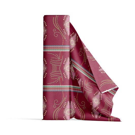 Dreams of Deco Maroon Fabric