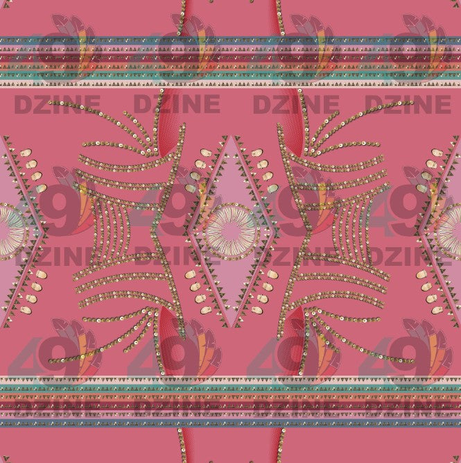 Dreams of Deco Pink Fabric