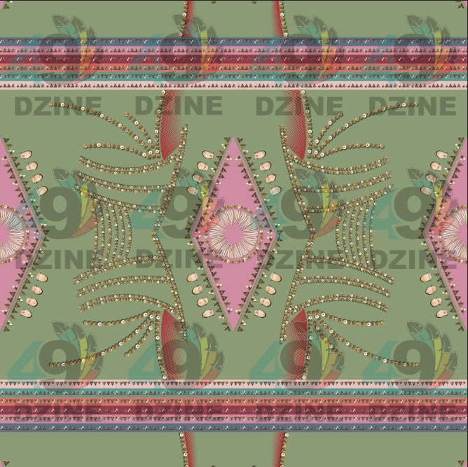 Dreams of Deco Sage Fabric