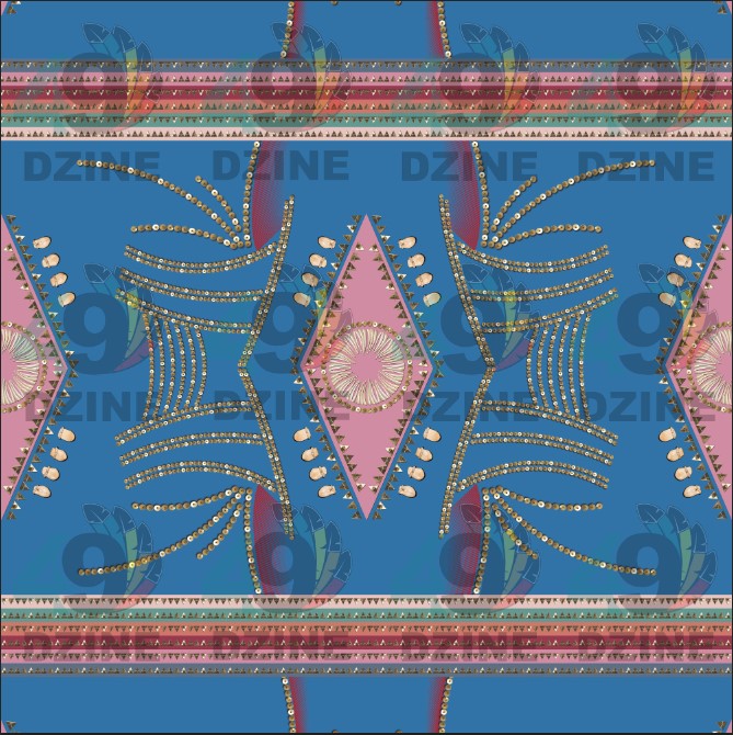 Dreams of Deco Sky Fabric