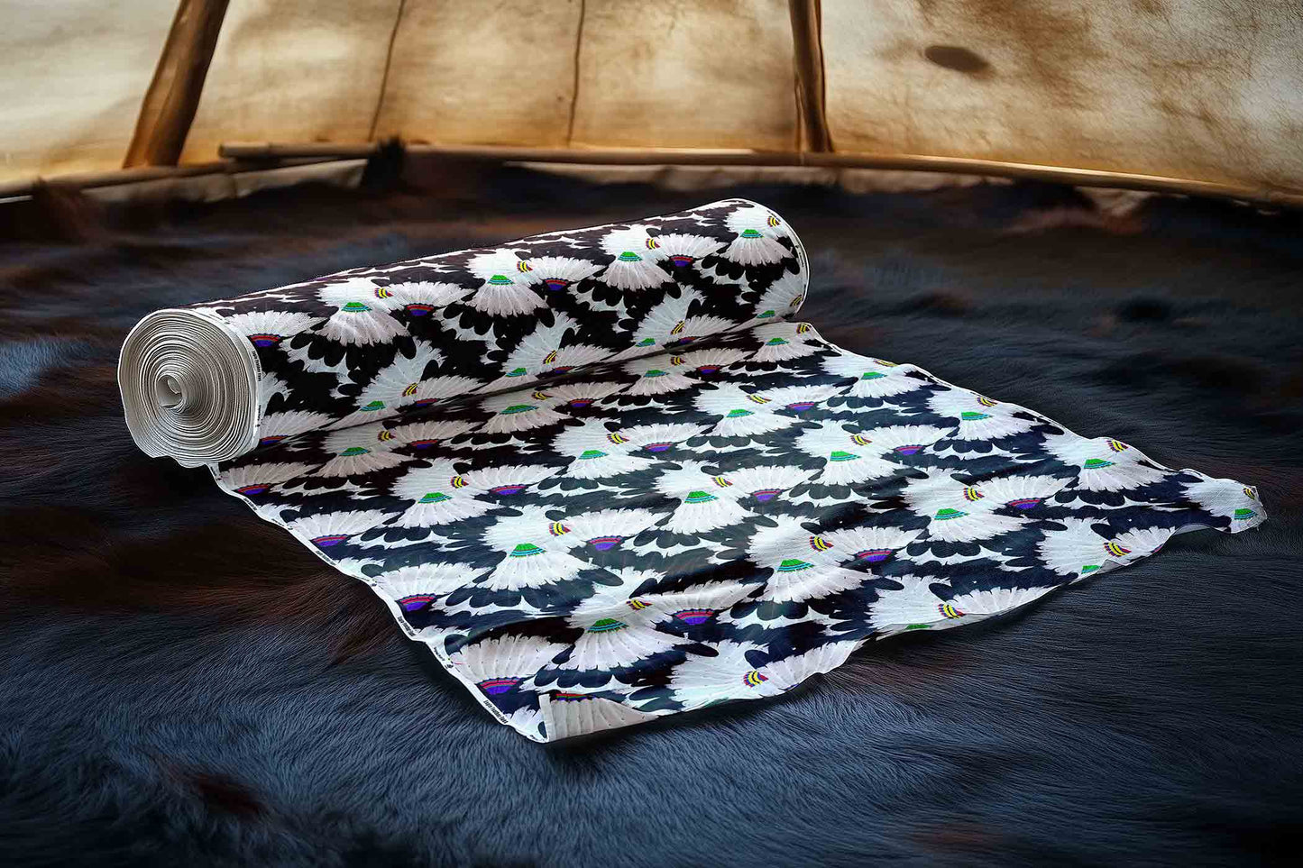 Eagle Feather Fans Fabric