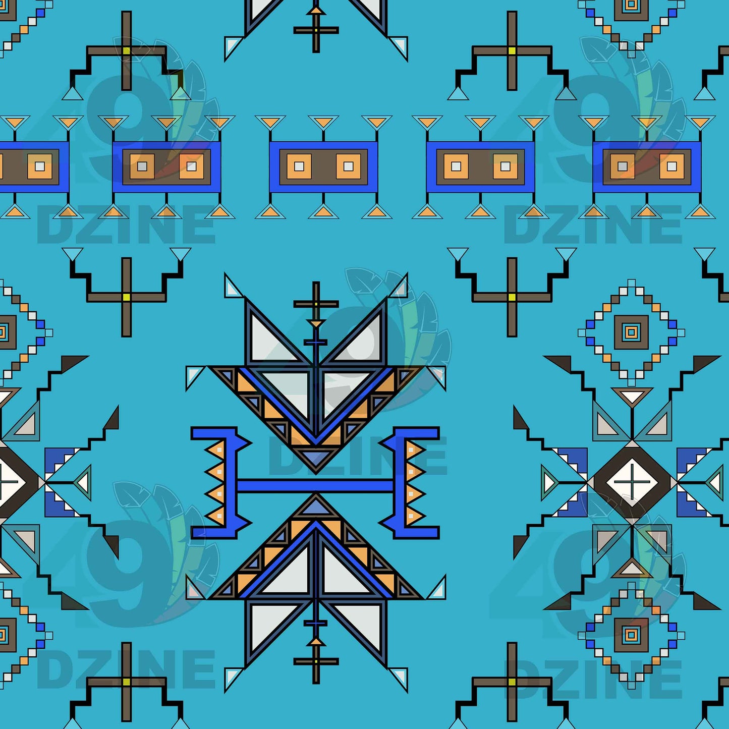 Eagle Strike Blue Fabric