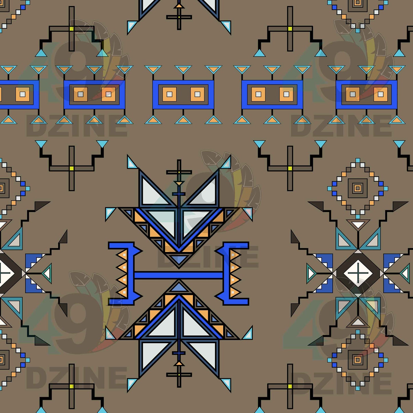 Eagle Strike Brown Fabric