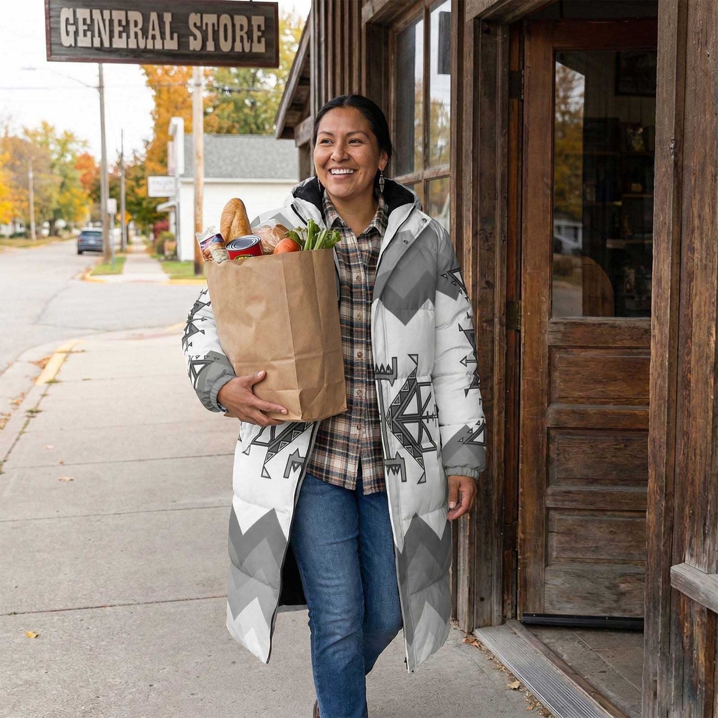 Eagle Strike Unisex Long Down Jacket