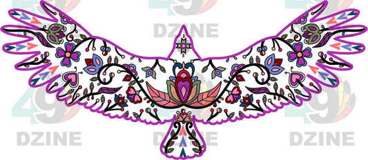 Eagle Floral Animals 02 Various Sizes