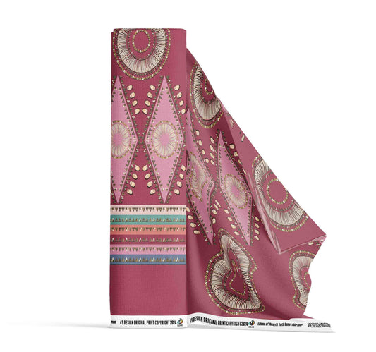 Elk Tooth Honor Maroon Fabric