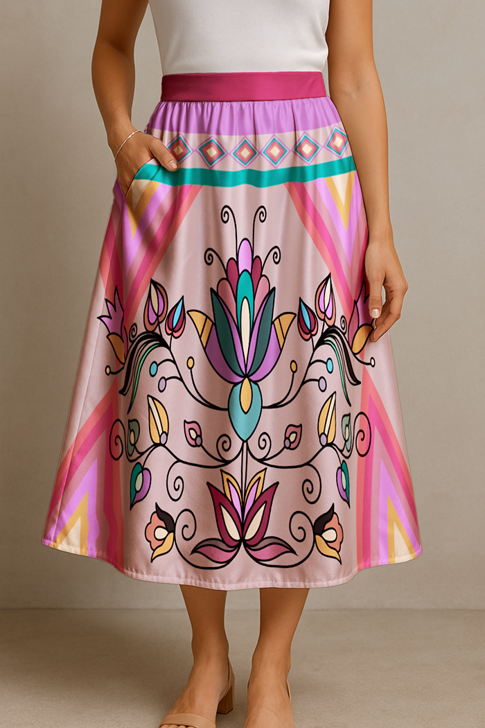 Ember Trail Midi Skirt