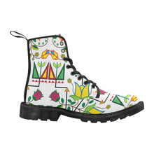 Load image into Gallery viewer, Geometric Floral Summer-White Boots
