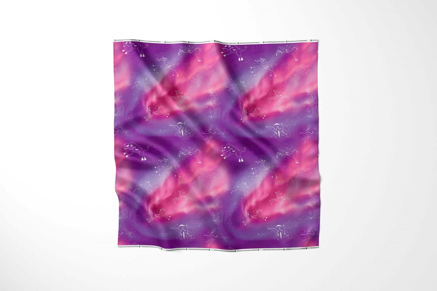 Animal Ancestors Aurora Gases Pink and Purple Fabric