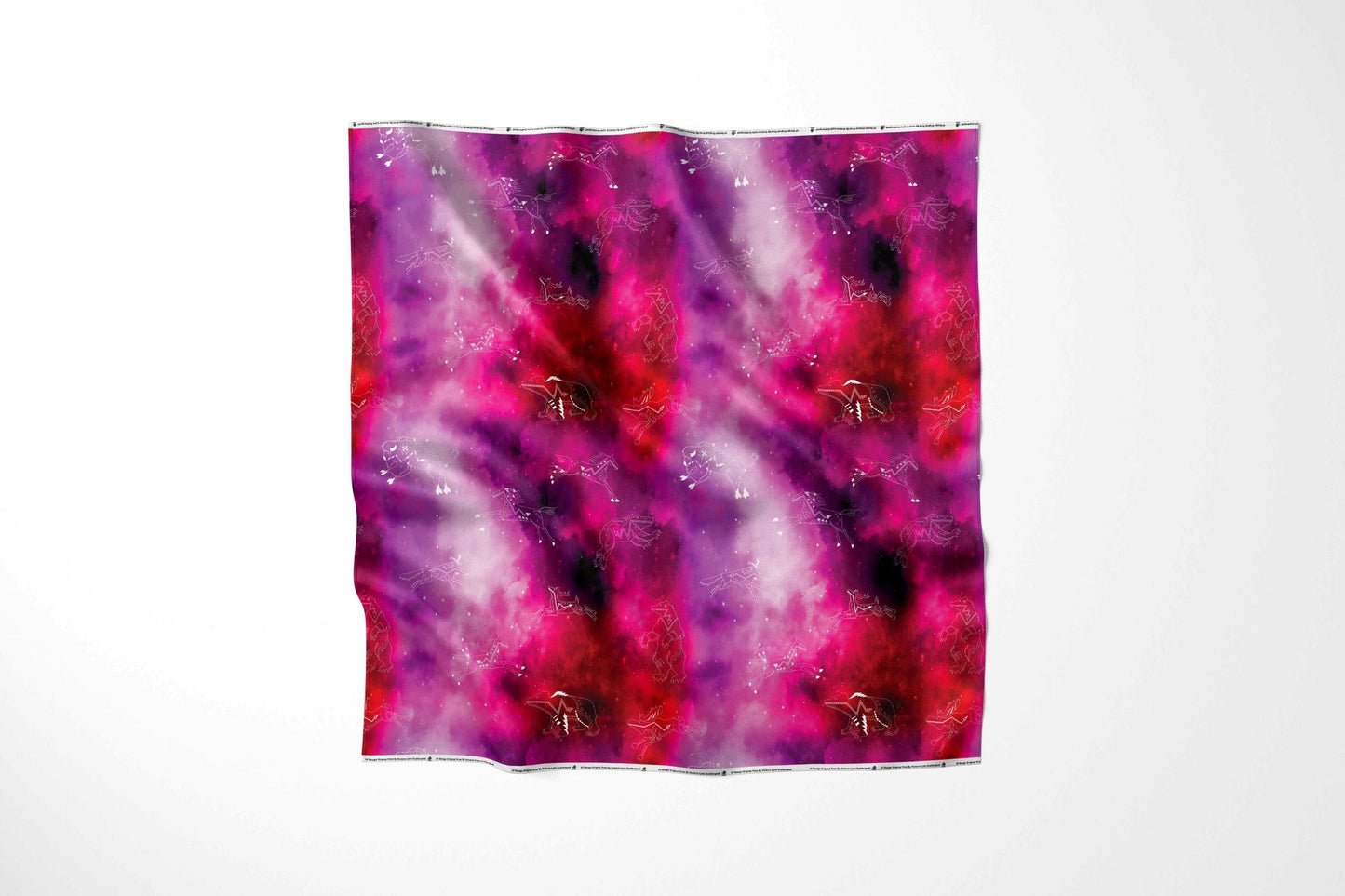 Animal Ancestors Gaseous Clouds Pink and Red Fabric