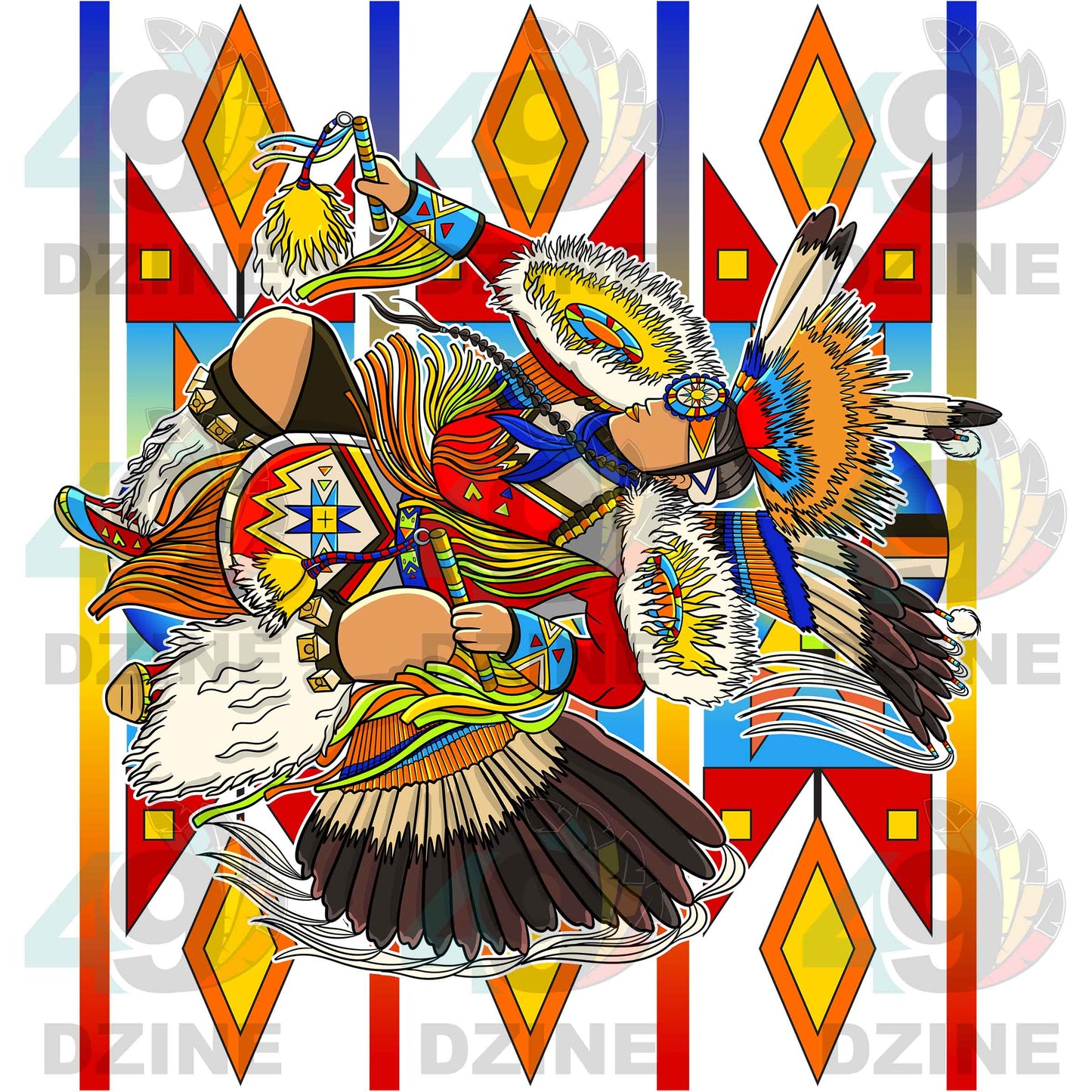 Fancy Dancer 3 Geometric