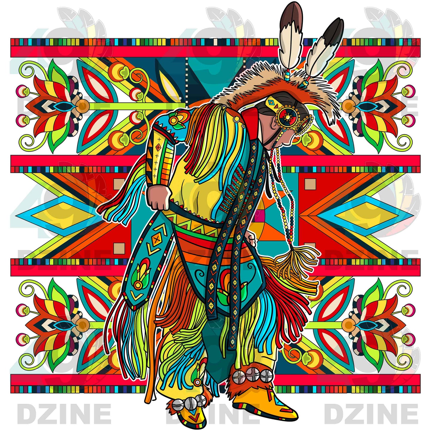 Fancy Dancer 7 Geometric